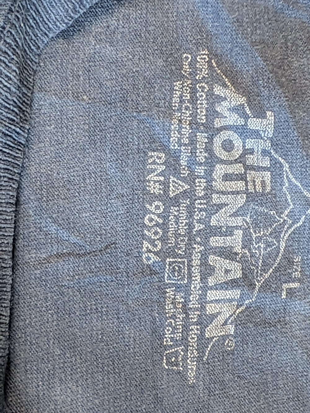 Vintage The Mountain Mens Large Blue Tie Dye Graphic Tee - Picture 3 of 4